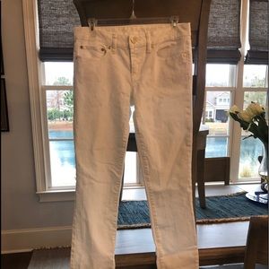 White Tory Burch Super Skinny Jeans
